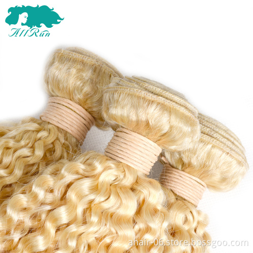 New Arrival Virgin No Tangle No Shed Human 613 Blonde Kinky Curly Hair